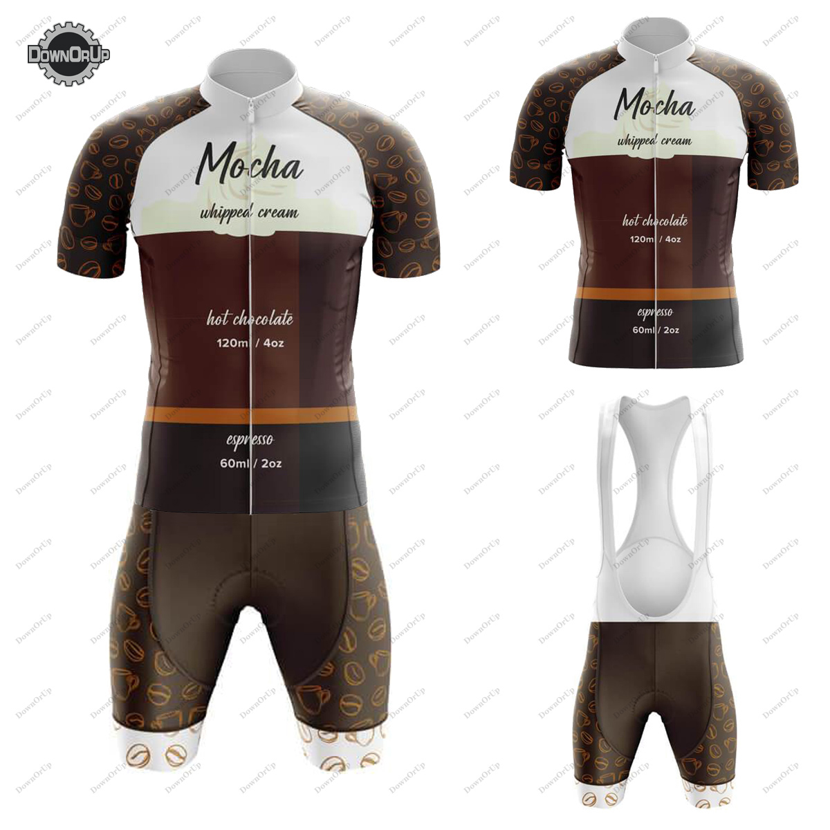 Summer Clothing List - Kahve Listesi Mocha Bisiklet Forması Seti