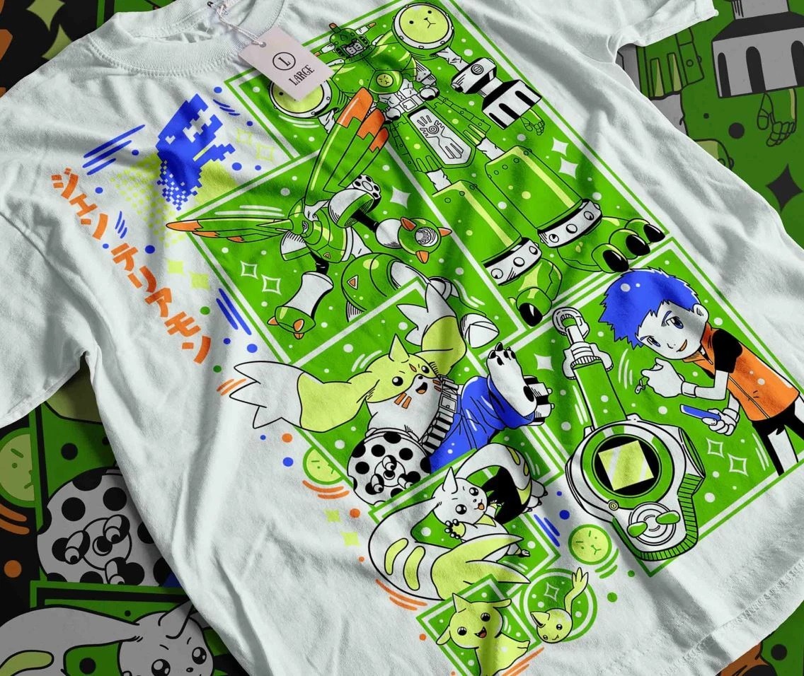 Summer Edition Clothing - 2026 Yaz Anime Dijital Canavar Jenrya