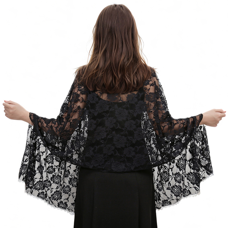 Summer Clothing Hijab - Dantel gül eşarp uzun havlu müslüman