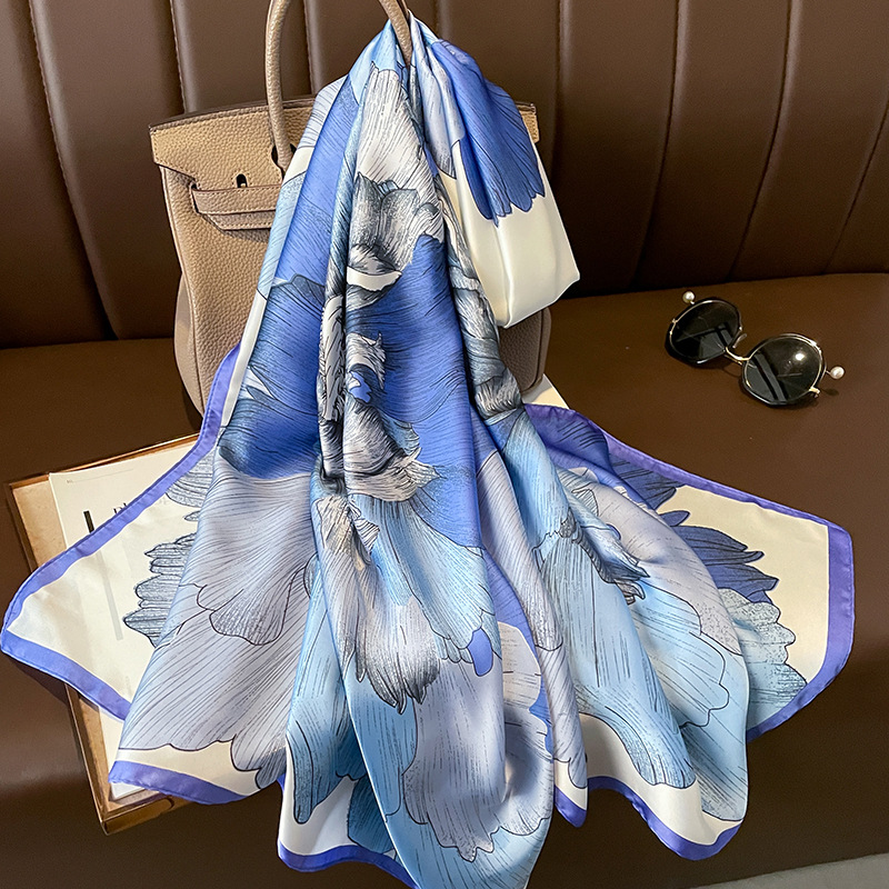 Summer Clothing Hijab - 2023 İspanya lüks ipek eşarp marka