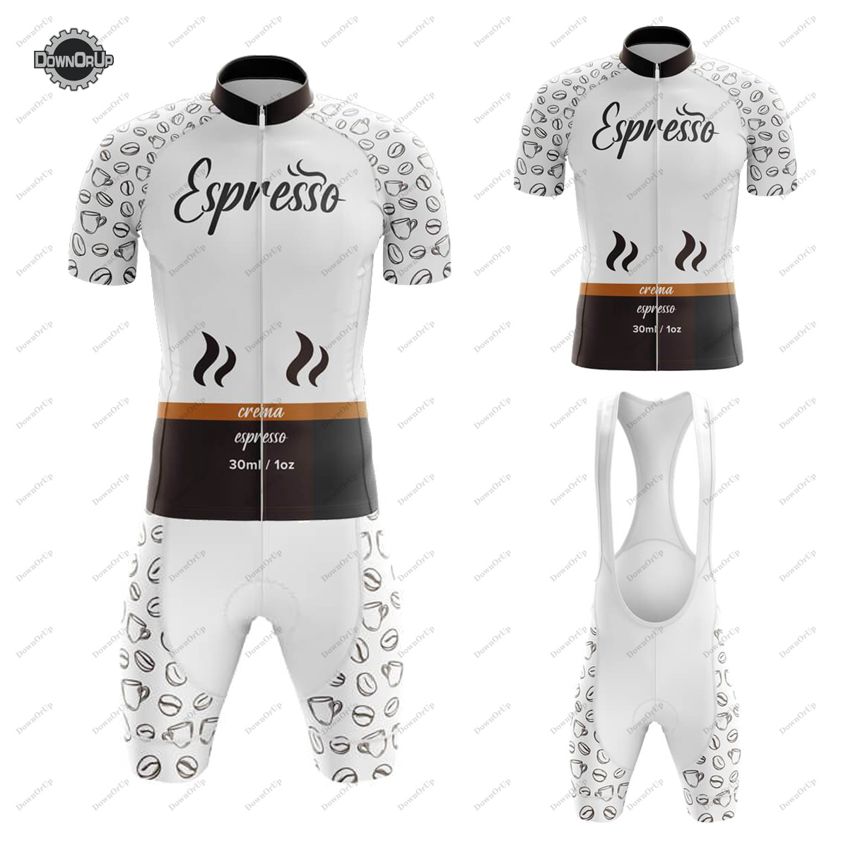 Summer Clothing List - Kahve Listesi Espresso Bisiklet Forması Seti