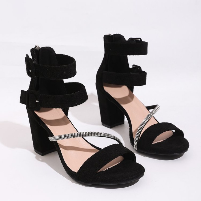 Summer Closet - 2026Kadın Ayakkabıları Sandaletler Peep Toe Blok