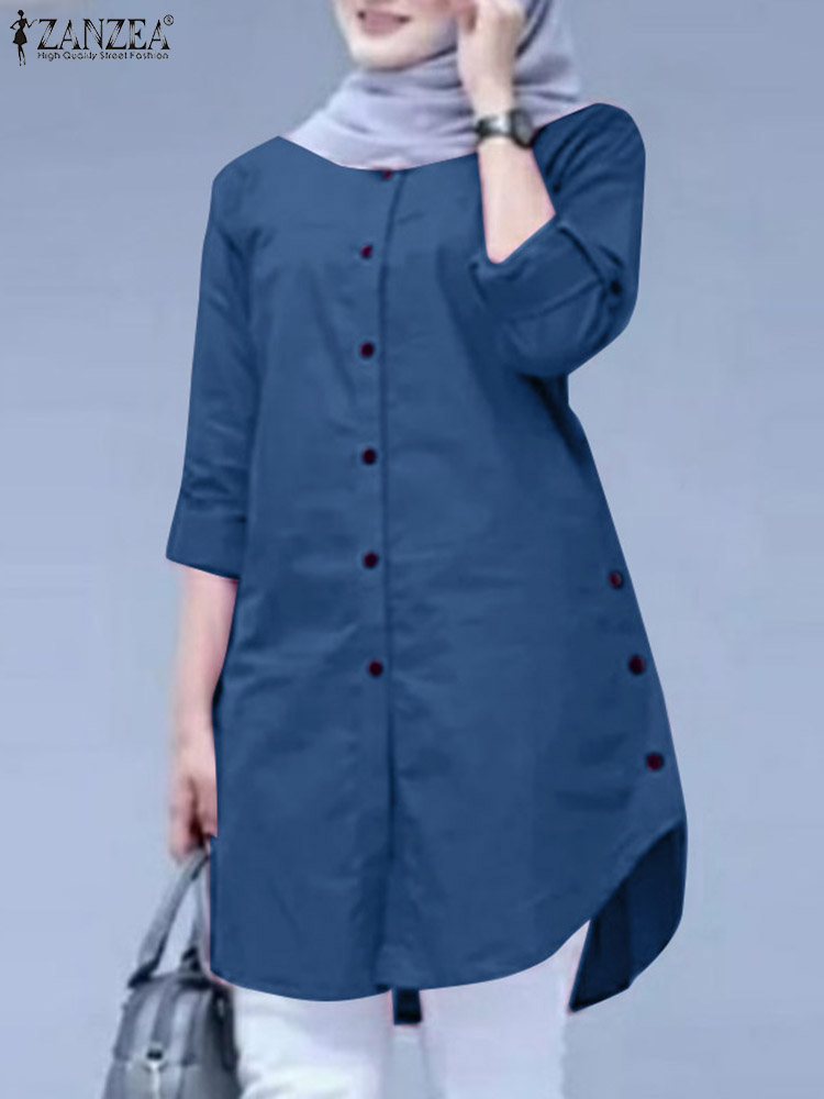 Summer Clothing Hijab - 2026 ZANZEA İlkbahar Gömleği Moda Kadınlar