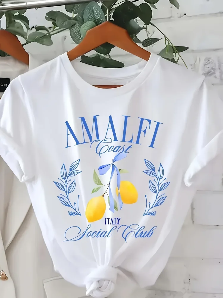 Summer Clothing Cartoon - Limon Desenli Tişört Kısa Kollu Bisiklet