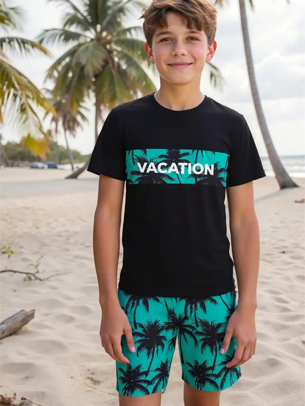 Summer Clothing List - Hawaii çocuk Setleri Hindistan Cevizi Ağacı