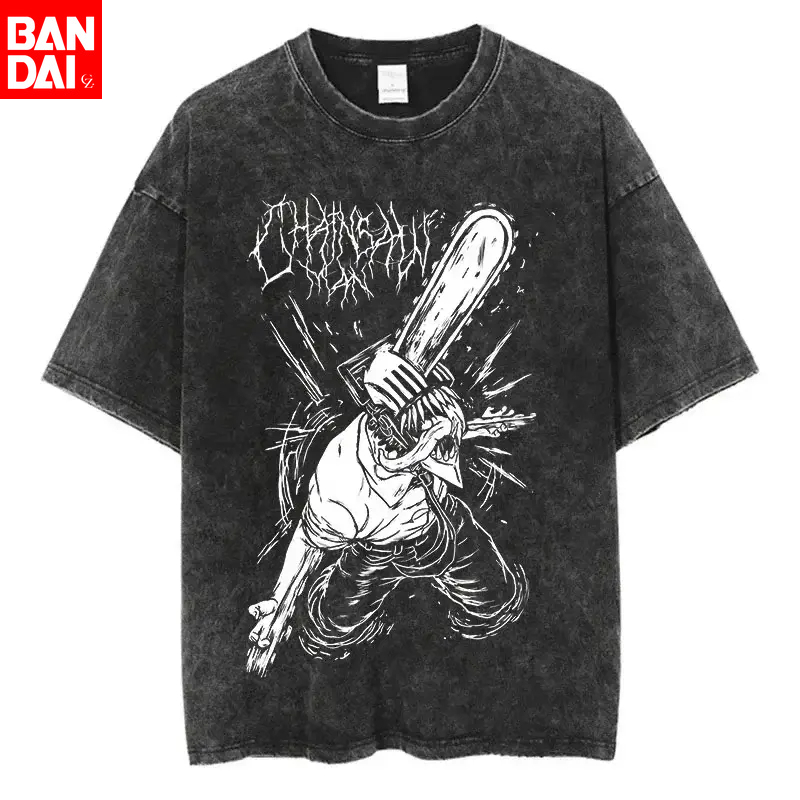 Summer Edition Clothing - Testere Adam Denji Beyaz Metal Grafik