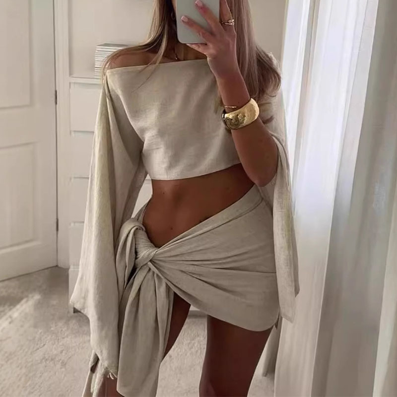 Summer Clothing Juniors - Kadın Iki Adet Setleri Yaz Kırpma
