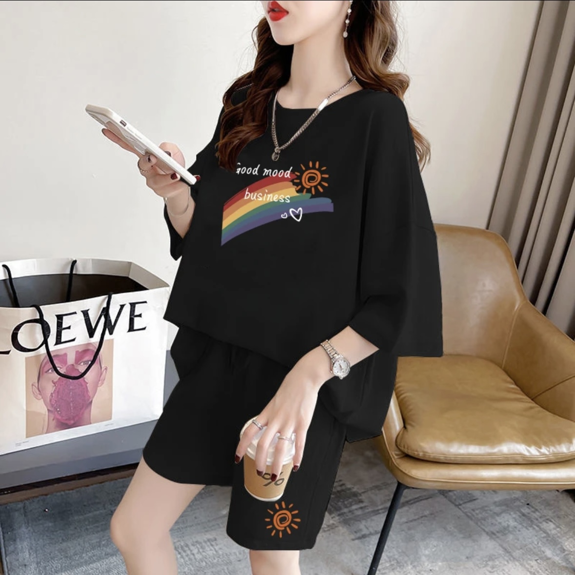 Summer Clothing - Moda kadın yazlık şort takımı, spor