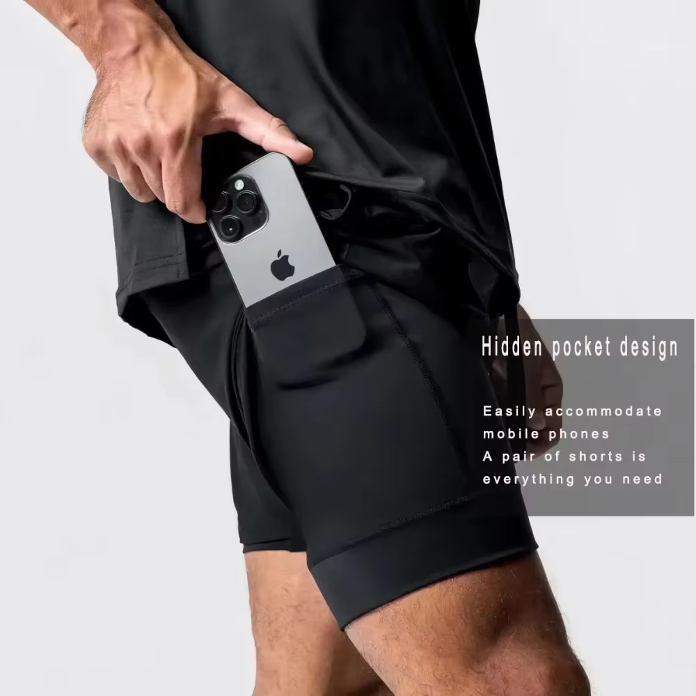 Tek Parça Erkek Şort Çift Katm - Summer Clothing Layering incelemesi ve fiyatı