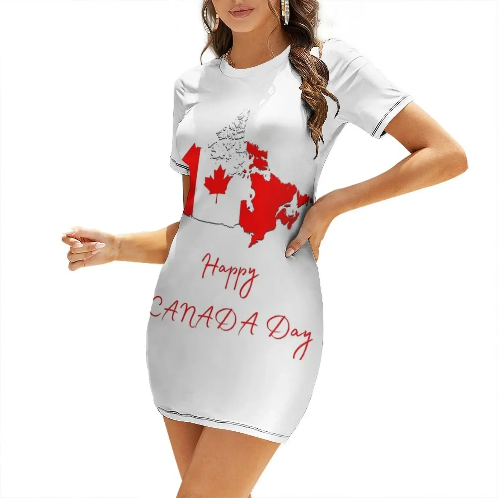 Mutlu Kanada Günü Kısa Kollu E - Summer Clothing Women Canada incelemesi ve fiyatı