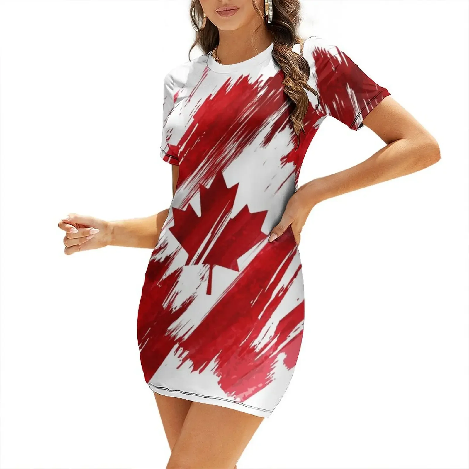 Kanada Kısa Kollu Elbise zarif - Summer Clothing Women Canada incelemesi ve fiyatı