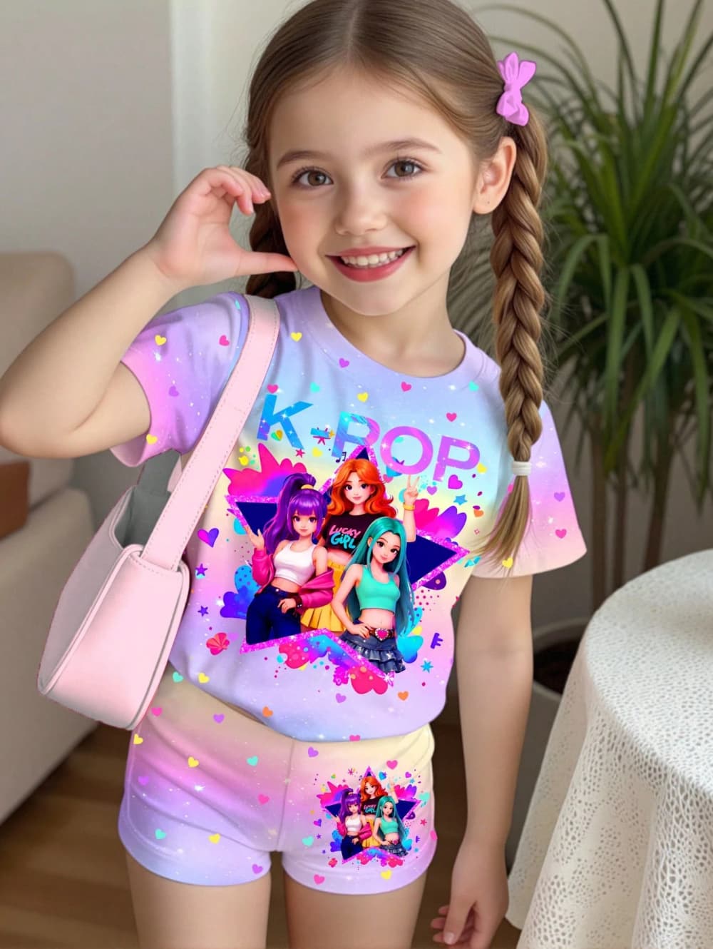 K-Pop Karikatür Grafikli Kız Ç - Summer Clothing List incelemesi ve fiyatı