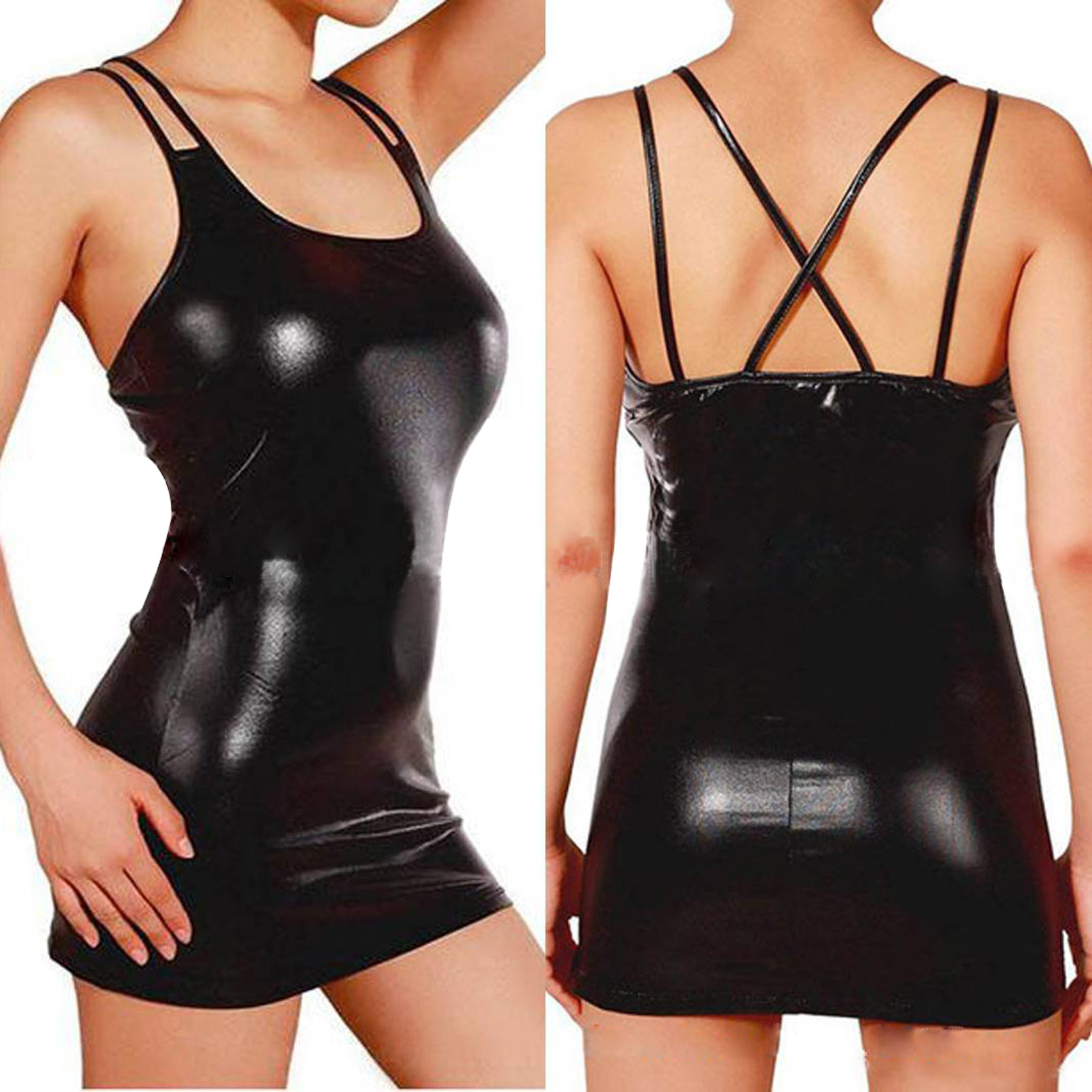 Seksi erotik sıcak Pu metalik  - Summer Clothing Women Uk incelemesi ve fiyatı